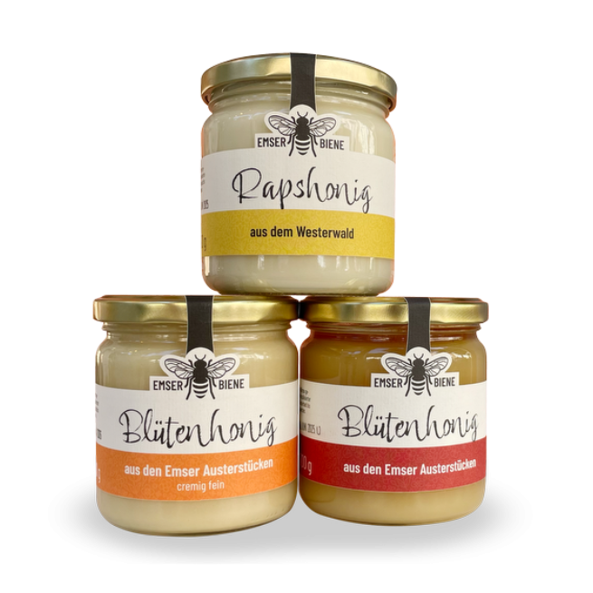 Emser Biene Rapshonig und Blütenhonig